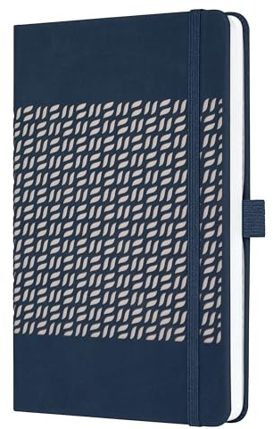 SIGEL J5205 Wochenkalender 2025 A5, Jolie, dunkelblau, Hardcover mit samtig-weicher Oberfläche, Gummiband, Stiftschlaufe, Einstecktasche, 174 S., vegan, Buchkalender, Terminplaner