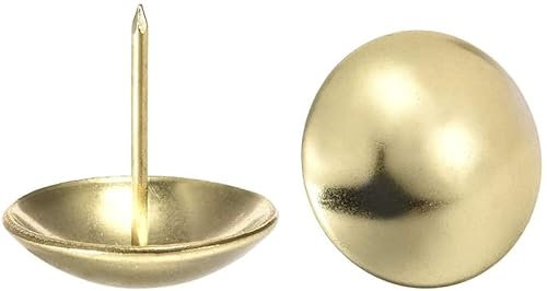 XYWHPGV Polsternägel Reißnägel 30mm Durchmesser 25mm Höhe Runde Daumen Push Pins Gold Ton für Möbel Sofa Kopfteile, 30 Stück(3988e 35dfb 5a149 3e6a0 e7bf1 a9d89