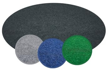 andiamo Kunstrasenteppich Field mit Noppen - Kunstrasen Outdoor zur Verwendung als Balkon Bodenbelag oder Poolteppich - witterungsbeständig Anthrazit 350 cm Rund Anthrazit