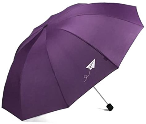 Paraply Paraply Vikbart reseparaply Stort slitstarkt trädgårdsparaply Lättviktsbärbart parasoll utomhussol och regn paraplyer reseparaply (lila 108 * 68cm)