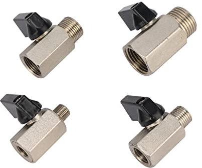 WVRWFDLW Ventil 1/8 1/4 3/8 1/2 Gewinde Mini Messing Kugelhahn BSP Stecker auf Buchse Luftkompressorventile Wasser Gas Öl Absperrventil (Spezifikation : 1/4)(3/8 Inch)