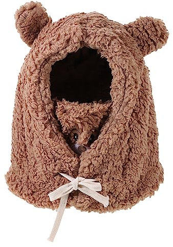OATIPHO Entzückende Plüschbär-mützenmaske – Warmes Und Gemütliches Accessoire Für Frauen Und Mädchen
