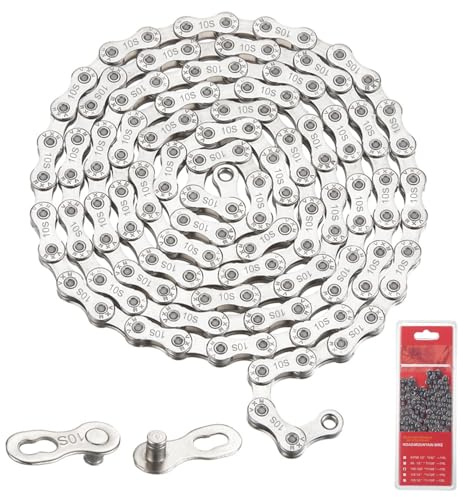 Cadena de bicicleta de 10 velocidades, 116 eslabones, compatible con transmisiones de 10 velocidades, para MTB y bicicletas de carretera
