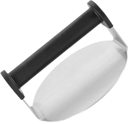 MUELODSIC Presse à Viande Rond Plat Acier Inoxydable Presse-Hamburger Robuste pour Viande Bœuf et Disques Burger Outil Manuel pour Steaks Uniformes et Cuisson Rapide
