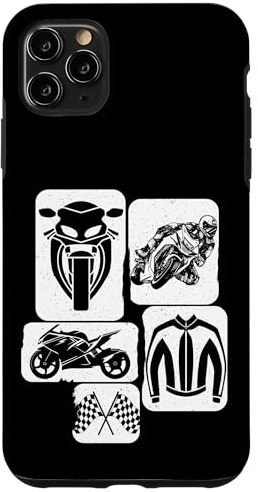 Moto GP Motorista Motero Motocicletas Motos niño Boys Retro Carcasa para iPhone 11 Pro MAX