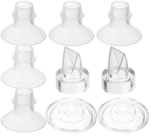 CVUTOVO Insert de Bride pour Tire-Lait en Silicone Valves à Bec de Canard Confortables Kit 9 Pièces Inserts de Bride 13 MM 17 MM et 19 MM Accessoires D’Allaitement pour -Né