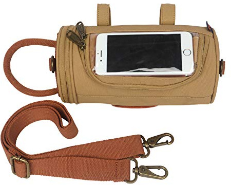 Tourbon Imperméable Toile sacoches De Vélo sac de Guidon de sac de vélo - kaki