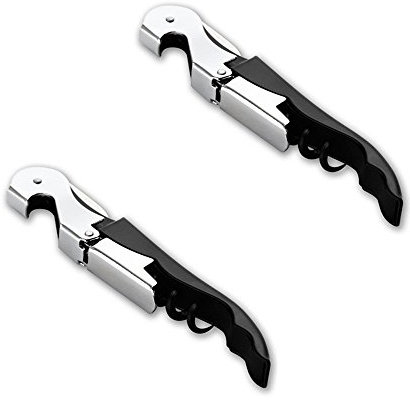 Bottle Opener, mSure Stainless Steel Corkscrew Waiters Friend Wine Beer Bottle Cap Opener, 2-Pack