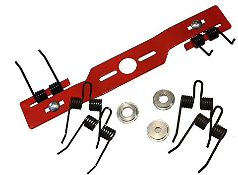 Kraftharke Quattro 44 cm für Rasenmäher Entmooser Rasenlüfter Blade Vertikutierer Umbausatz + 2 x Ersatz Federn