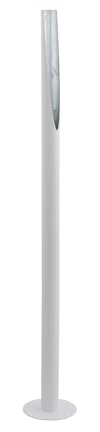EGLO Stehlampe Barbotto, 1 flammige Standleuchte, Stablampe aus Stahl, Farbe: Weiß, silber, Fassung: GU10, inkl. Trittschalter