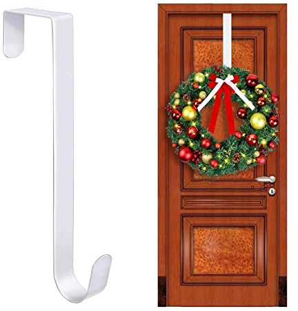 Aivoya Kranz Aufhänger Kranzaufhänger für die Haustür 38CM Kein Bohren Metall Kranzhaken für Haustür für Home Office Hochzeit Weihnachtsdekoration