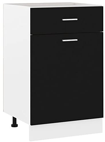 vidaXL Armario Inferior cajón Cocina “Lyon” Madera ingeniería Negro