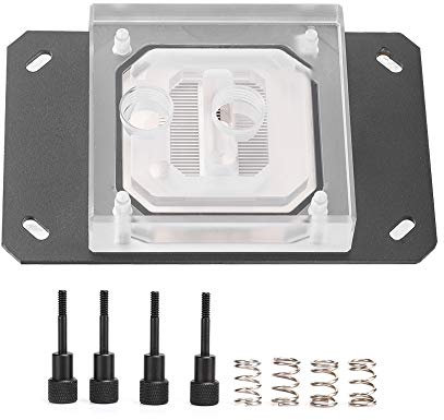PUSOKEI AM3/AM4 Waterblock, CPU Waterblock for AMD Series AM3/AM4 Desktop Peripherals Computer Accessories Parts(Including 4 x M3 Springs + Screws)