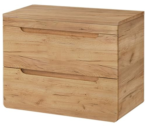 Lomadox Waschtischunterschrank 81 cm LUTON-56-CRAFT Wotan Eiche Nb. B/H/T ca. 81/61,5/46 cm