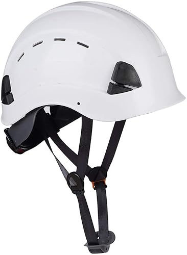 UNINOVA Safety Hard Hat mit Visier - ANSI Z89.1 zugelassener belüfteter Helm - 6-Punkt-Ratschenfederung, perfekt für den Aufbau (01 Weiß)