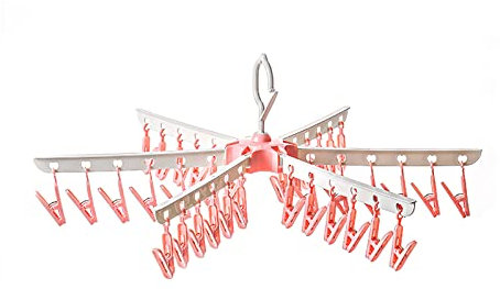 CMOISO 365° Drehbarer Sockentrockner mit 36 Klammern, 1 Stück Multidirektionales Trocknen Socken Aufhänger, Wäschespinne Klein, Socken Trockner Für Wäsche, Unterwäsche, Socken, BH, Panty