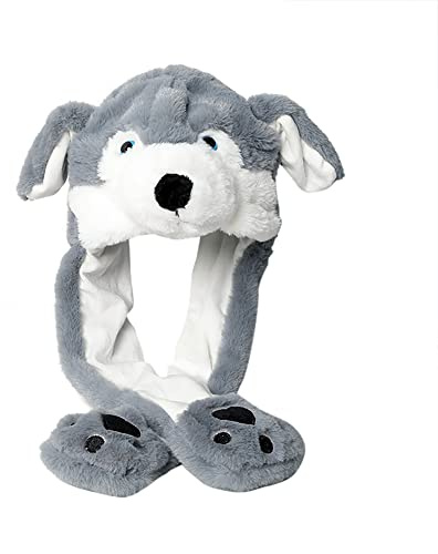 Funny Plush Bunny Hat Girls Animals Ear Moving Jumping Hats Unisex Funny Cosplay Birthday Christmas Easter Gifts Novelty Women Girl Boy