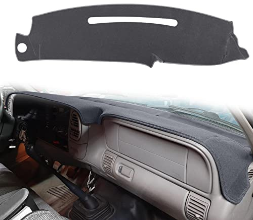 HanLanKa Dash Cover Custom Fit for 1997-2000 Chevy Chevrolet/GMC C1500 C2500 C3500 K1500 K2500 K3500, 1997-1999 GMC Yukon/Chevy Tahoe, 1999-2000 Cadillac Escalade,Dashboard Cover Mat Pad (Gray)
