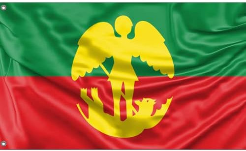 Flagge von Brüssel, Belgien, einzigartiger Designdruck, hergestellt in der EU (90 x 150 cm)