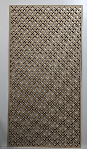 LaserKris Dekoratives Kreuzgitter für Heizkörperschrank, Wand, perforierte MDF-Platte (verschiedene Größen), 6 mm dick, MDF KZ26 (420 x 297 mm, ungrundiert)
