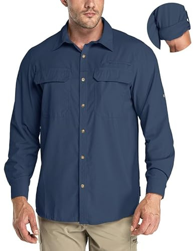 33,000ft Camiseta Deportiva para Hombre, Camiseta Transpirable de Secado Rápido para Exteriores, Protección UV 50+, Adecuada para Senderismo y Pesca en Todas Las Estaciones