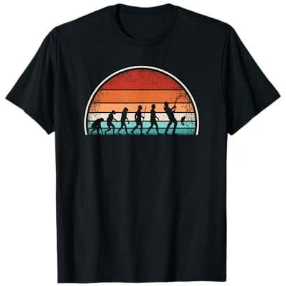 Angler Evolution Retro Angeln Lustiges Fischer Angel Herren T-Shirt
