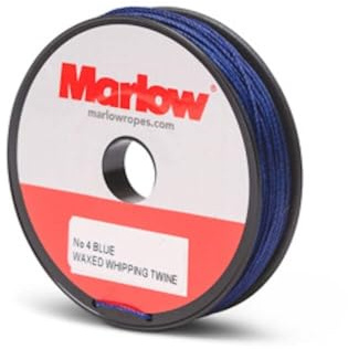SGT Knots - Marlow Wax Polyester Whipping Twine #4 - for Rope Splice, Whipping Ropes, Sail Twine, General Utility - (134 FT) Blue