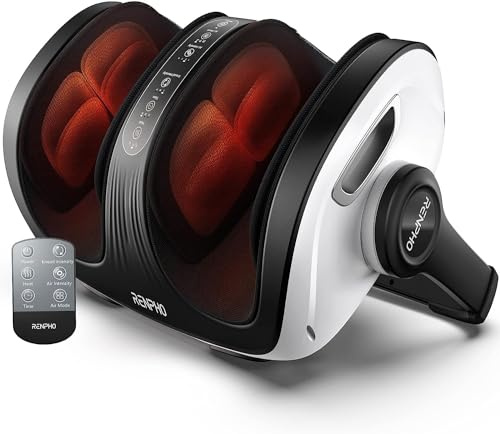 RENPHO Foot Massager Machine with Heat, Shiatsu Deep Kneading Foot Massage, Compression, Electric Massager for Tired Feet, Plantar Fasciitis, Gifts for Women Men, Remote Control