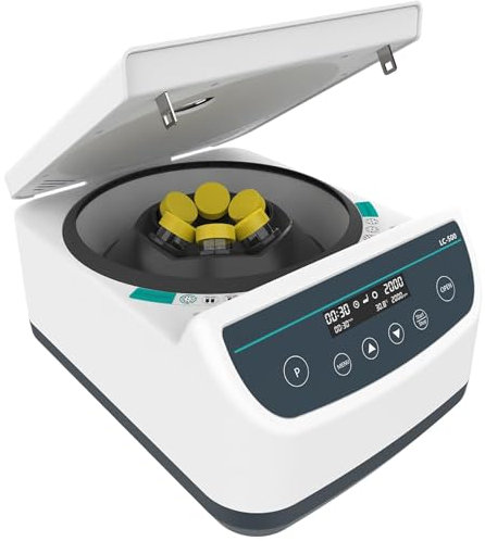 Centrifugeuse, contrôle à basse vitesse 500-4000r/min avec minuterie, tubes à essai de laboratoire de 2ml/5ml/10ml/15ml/50ml, Max 2146xg | Stockez 9 programmes, 30 secondes à 99 minutes pour PRP/sang