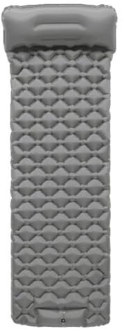 Isomatte, aufblasbare Isomatte, mit Kissen, tragbar, zusammenklappbar, fürs Auto, mit eingebauter aufblasbarer Fußpumpe, geeignet for Camping, Rucksackreisen, Wandern, Reisen, Zelten und so weiter(Gra