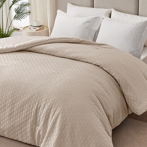 Whale Flotilla Couette 300GSM en Microfibre, 200 x 200 cm, Couette Chaude et Douce pour Lit 2 Personnes, Respirante, Confortable pour 4 Saisons, Beige