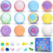 Badekugel, CIMOYBAI bomba de baño,12 piezas bombas de baño niños,sales de baño relajantes y espuma,juguetes baño,Incluye juguetes sorpresa para niñas y niños para Navidad, cumpleaños.