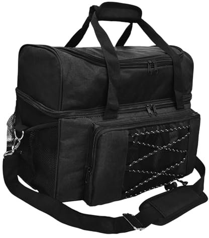 F Fityle Bowlingtasche für 2 Bälle Leichte Bowlingausrüstungstasche Bowling Einkaufstasche