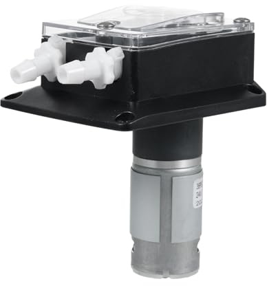 Bomba peristltica GROTHEN DC 24V Bomba dosificadora de lquidos grande 1500 mlmin 2 rodillos con tubo de silicona transparente seguro para alimentos para laboratorio de acuario