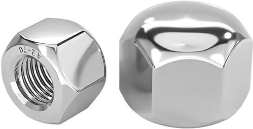 Sechskant-Vollmutter, Sechskant-Vollmuttern, Flanschmuttern, 20 Stück, M3, M4, M5, M6, M8, M10, M12, M14, M16, M20, 304 Edelstahl, Sechskant-Sechskant, kurz, niedrige, dünne Kappe, Hutmutternabdeckung