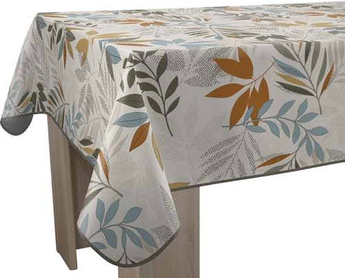 Le Linge de Jules Nappe Anti-Taches Clarence - Rectangle 150 x 300 cm, Rouge Mat