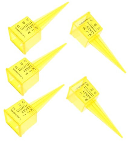Kisangel 5pièces Pluviomètre Arroseur avec Jauge De Eau Outil De Mesure Précise pour Pluie Extérieur Et Aux Intempéries pour Jardin