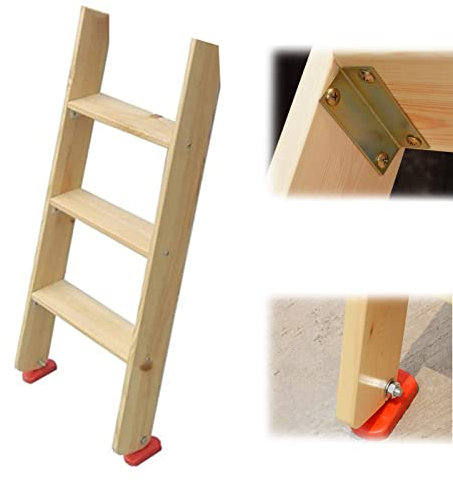 Hochbett Leiter Ersatzleiter Etagenbett Home Dorm Loft Twin Etagenbett Leiter Home mit Montagezubehör, 100 cm/125 cm/150 cm hohe Innen-Ersatzleitern, Kletterleiter für Schwerlastfahrer