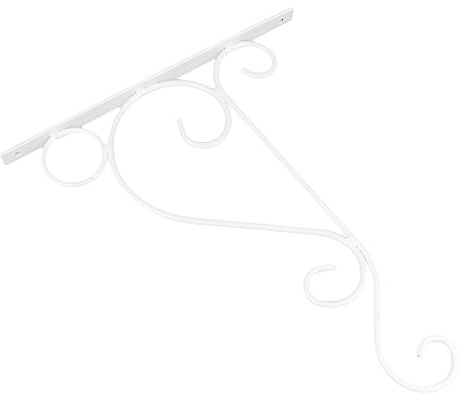 HIAKDOFT 2 Stück Pflanzhaken Aus Eisen Wandmontage Für Blumenkörbe Und Vogelhäuschen Weiß Kleiner Metallhalter Für Garten Und Terrasse