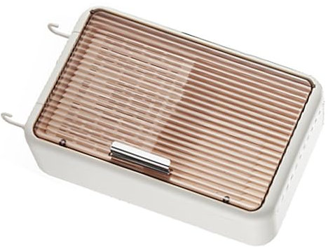 Topstique Murale Drainage, Cuisine à l'épreuve de la Poussière Nouvelle Cage de Murale de Crème pour les Organisateurs d'Organisateurs de Couverts de Maison Ustensiles Rangement avec Couverture,