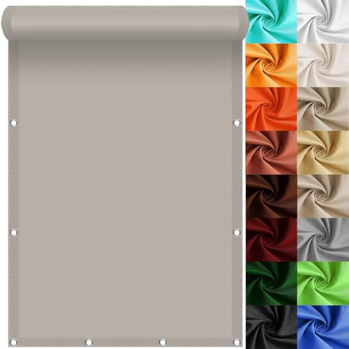 Tenda a Vela Ombreggiante Impermeabile Rettangolare 340 x 650 cm Impermeabile, Protezione UV Al 95%, Rete Ombreggiante, Teli Ombreggianti per Pergola Piante da Patio Serra, Cachi