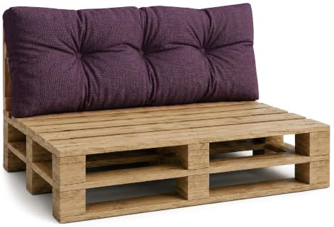 Palettdynor Utomhusdynor Ryggkuddar 120x40 cm - Dynor för Europallar Pallsoffa och Pallmöbler Palldynor 120 x 40 Bordeaux Eko linne