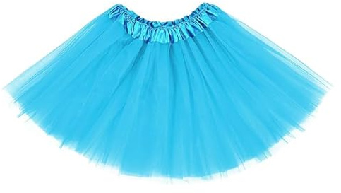 Zando Light Blue Tutu Girls Blue Tutu for Toddler Girls Kids 4 Layers 2-8 Years Halloween Princess Puffy Tulle Elastic Waist Dance Skirt Birthday Party Affordable Soft