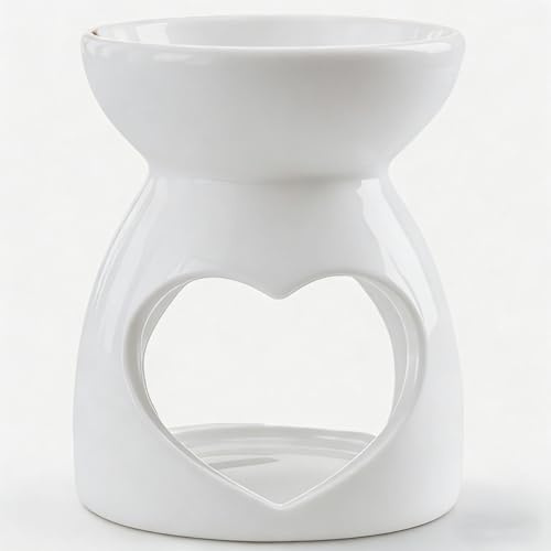 Lampada di Fragranza Bruciatore di Oli, Essenziali Brucia Essenze in Ceramica, Porcellana Portacandele Decorazione, per Camera da Letto, Soggiorno, Ufficio, Hotel