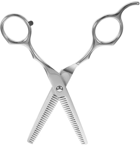 SOLUSTRE Forbici da Siepe Professionali per Sfoltire Chioma in Acciaio Inox, Doppio Lato e Trattamento Ghiaccio, per Salone e Casa Stile Casuale