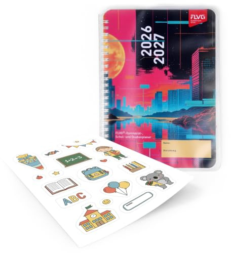 FLVG Schülerkalender 2026/2027 A5 Kalender für Schülerinnen und Schüler | Hausaufgabenheft für Schule und Unterricht, Schulplaner Terminplaner mit Lernhilfen und exklusivem Stickerbogen, Planer, Büro