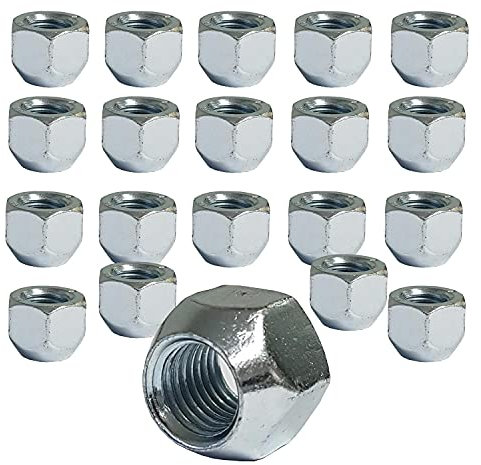20 Radmutter M12x1,5 60° Kegelbund offen ohne Bund für Stahlfelgen SW 19mm 20-KEMUTTER1215OB