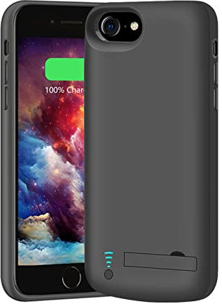 BAHOND [Upgraded] Battery Case for iPhone SE 2020/8 / 7 / 6S / 6, 5500mAh Rechargeable Extended Battery Charging/Charger Case, Adds 2x Extra Juice, Support Wire Headphones (New 4.7 inch)