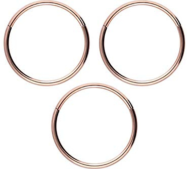 PIERCINGLINE Titan Segmentring Clicker-SET | Piercing für Septum Tragus Helix uvm. | Spar SET | Farbauswahl