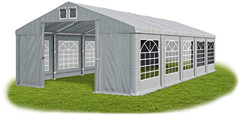 Partyzelt 6x10m wasserdicht grau Zelt 560g/m² PVC Plane Hochwertigeszelt Gartenzelt Summer SD - Faltpavillon, Gartenpavillon, Pavillon, Lagerzelt, Gartenhaus, Zeltgarage, Garagenzelt - Partyzelt